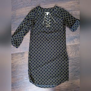 MICHAEL KORS DRESS with gold chain v neck classic